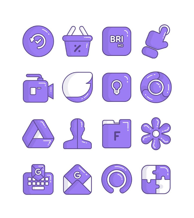 Eggplant - Purple icon pack - 58 - (Android)