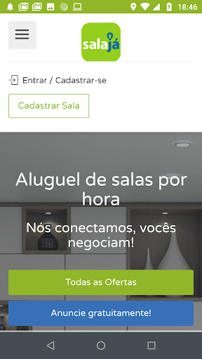 Android application SalaJá screenshort