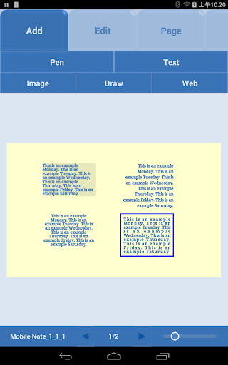 Mobile Note Trial Screen 3