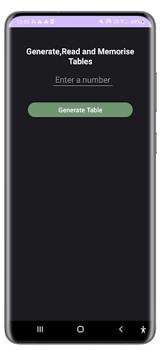 Android application Tables Tutor screenshort