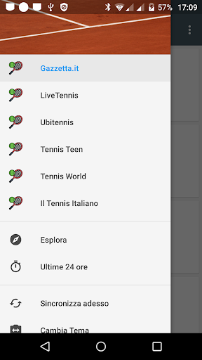 Android application Tennis Notizie screenshort