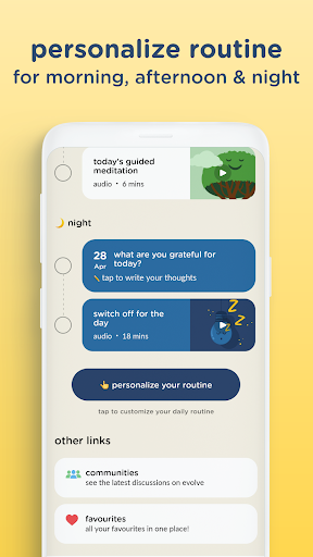 Evolve: Self-Care & Meditation Screen 2