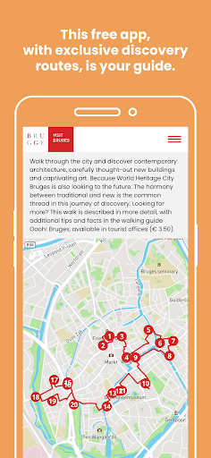 Visit Bruges route app Screen 2
