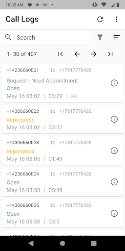 Android application SimboConnect Dashboard screenshort