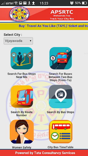 APSRTC City Bus Live Track Screen 2