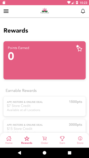 Thai Lotus Rewards Screen 2