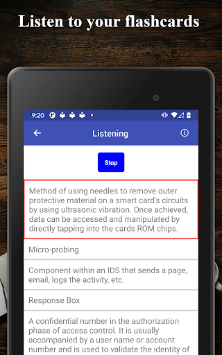 Screenshot of MCSE Flashcards