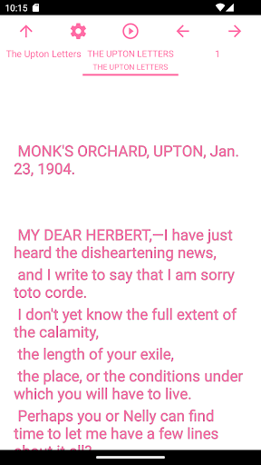 Android application zBook: The Upton Letters screenshort