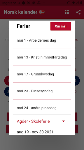Norsk kalender 2024 Screen 2