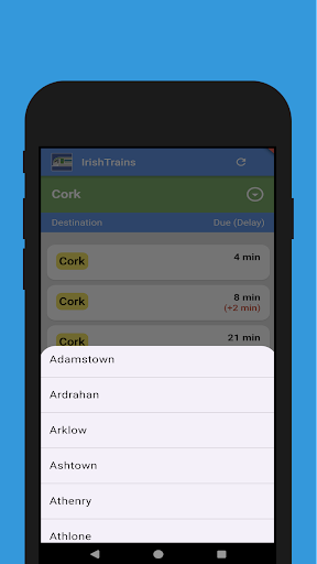 IrishTrains Screen 2