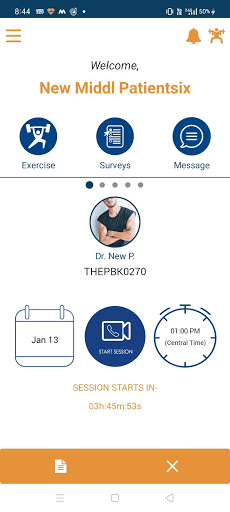 UTHET TeleRehab For Tab Screen 2