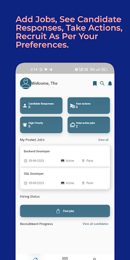 Android application Hire Right screenshort