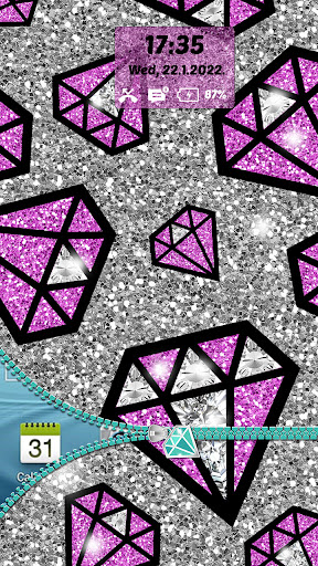 Diamond Zipper Screen Lock App Screen 2
