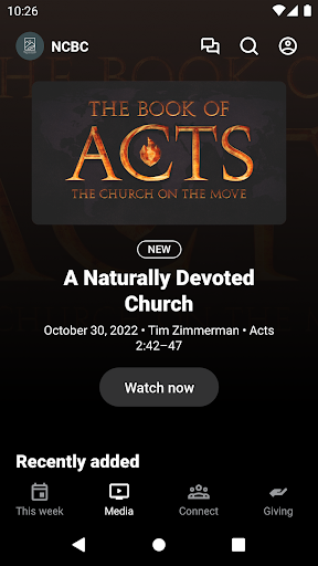 Nances Creek Baptist Church Screenshot