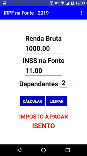 Desconto na Fonte IRPF Screen 2