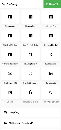 Android application Báo Giá Vàng - Tỷ Giá Ngoại Tệ screenshort