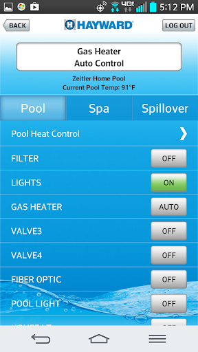 Hayward AquaConnect® Screen 2