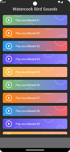 Watercock Sounds Screen 3