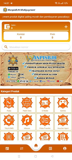 Android application WanpisBJH Multi Payment screenshort