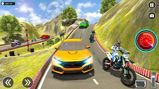 Sports Car vs Bike Racing - Screenshot 2