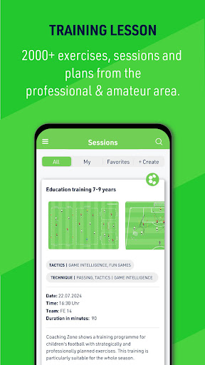 Android application Coaching Zone footballtraining screenshort