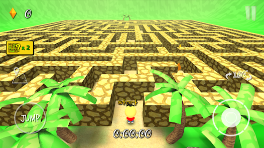 jeu labyrinthe 3D vert pour enfant petits monstres rigolos