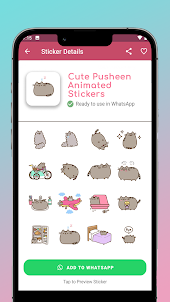 Cute Stickers Pusheen Animated
