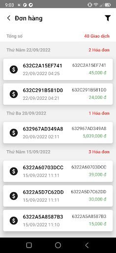 Android application My Menu - Mycard screenshort