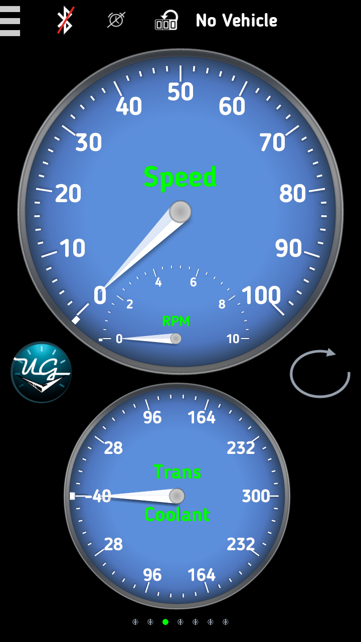 Android application UltraGauge (OBD 2) screenshort