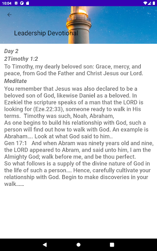 Leadership Devotional Screenshot