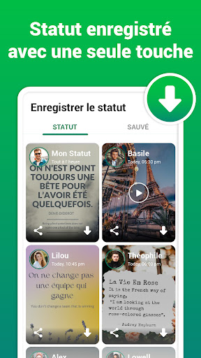 Aperçu de l'application
