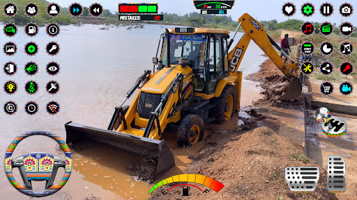 Snow Excavator Game - JCB Game screenshot 2