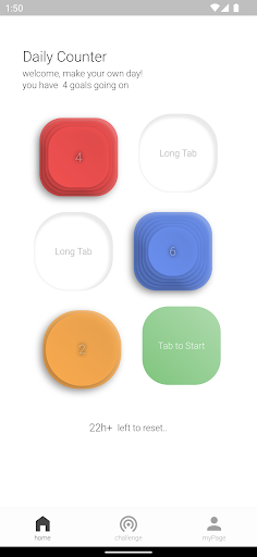 Android application 데일리 카운터 screenshort
