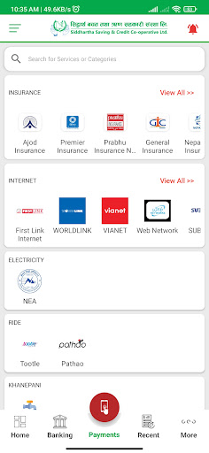 Android application Siddhartha Mobile App screenshort