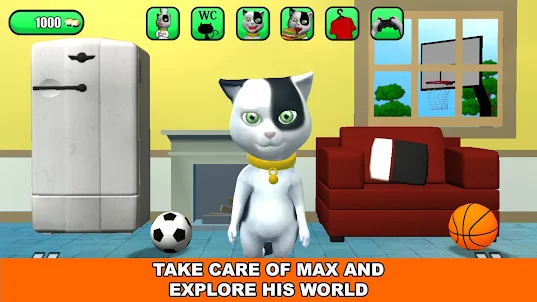 يتحدث الطفل القط ألعاب الحيوان
