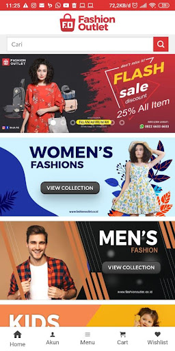Android application FASHION OUTLET screenshort