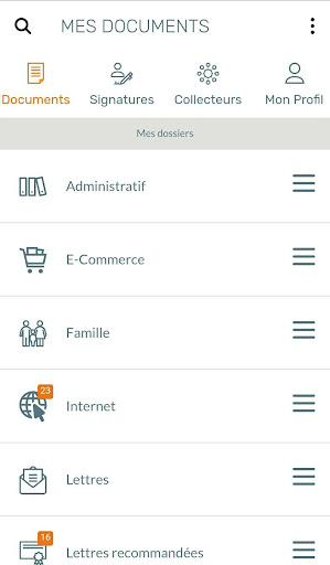 eDocPerso - Coffre-fort Screen 2