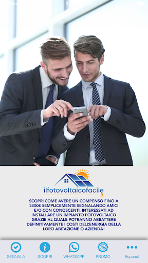 Android application Fotovoltaico Facile screenshort