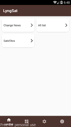 Android application ChinaSat Frequency List screenshort