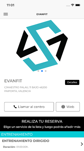 Android application EVANFIT screenshort