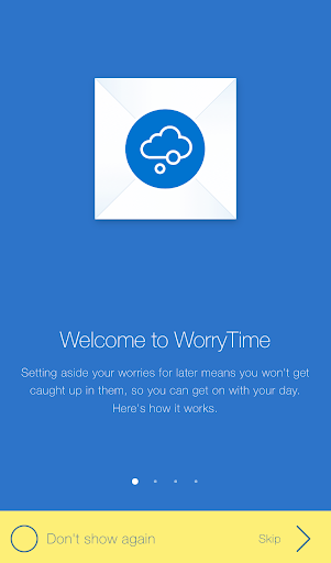 Android application ReachOut WorryTime screenshort