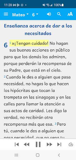 Screenshot of Spanish NTV Bible
