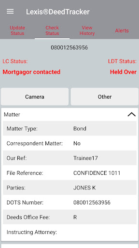 Lexis DeedTracker Screen 3