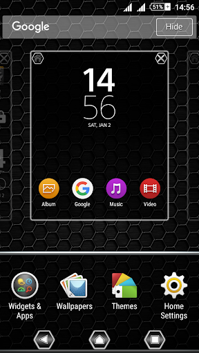 Metallic Texture Dark XZ Theme