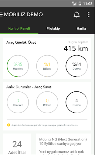 Android application Mobiliz screenshort