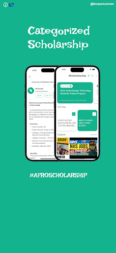 Android application AfroScholarship screenshort