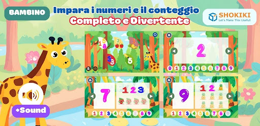 Android application imparare i numeri e contare screenshort