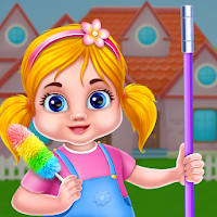 Baby Doll House Clean - Princess Home Cleanup Game