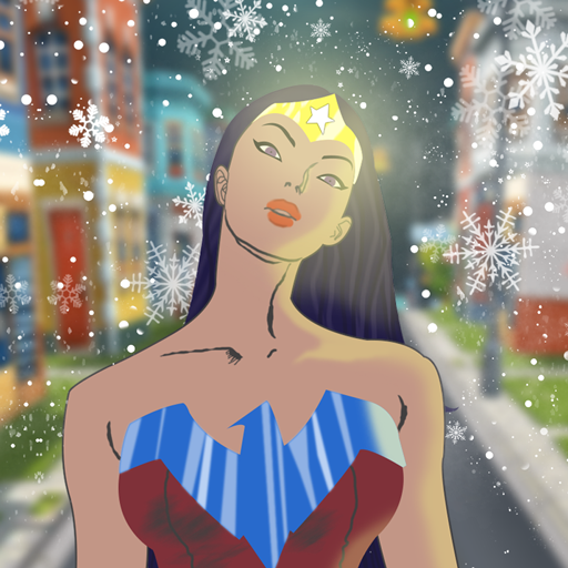Wonder Lady Runner: Christmas logo