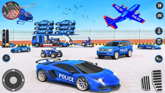 US Police-Car Transport Trucks